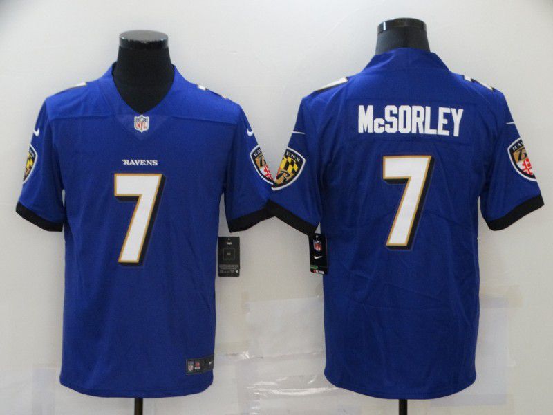 Men Baltimore Ravens #7 Mcsorley Purple Nike Vapor Untouchable Limited 2020 NFL Nike Jerseys->baltimore ravens->NFL Jersey